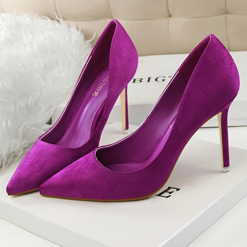 "Luce di Mare" – Suede Pointed Toe Heels By Enzo Bellari®