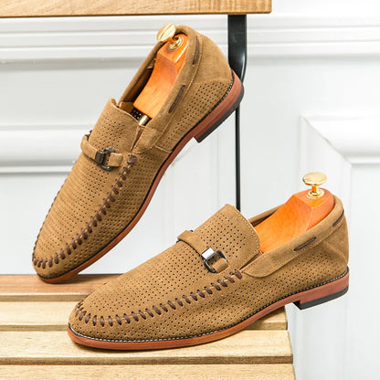 "Sole di Capri" – Perforated Leather Casual Shoes By Enzo Bellari®