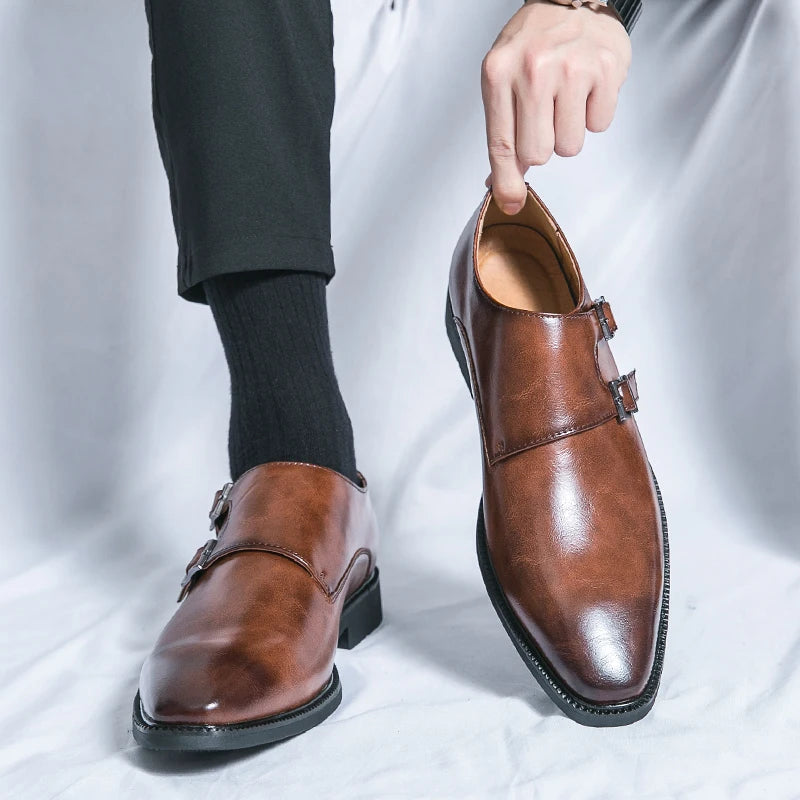 "Fior di Vento" – Classic Monk Leather ShoesBy Enzo Bellari®