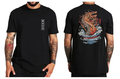 "Luna Dorata" – Dragon Japanese Back Print T-shirt By Enzo Bellari®