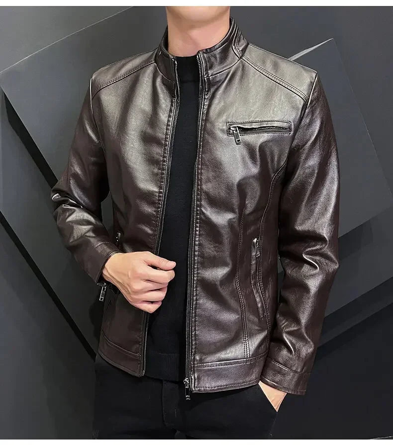 "Luce di Mare" – Slim Fit Motorcycle Leather Jacket By Enzo Bellari®