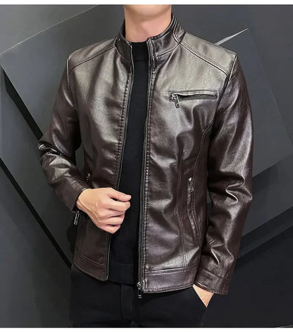 "Luce di Mare" – Slim Fit Motorcycle Leather Jacket By Enzo Bellari®