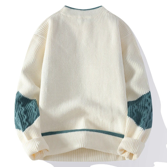 "Trama Mista" – Patchwork Knit Sweater By Enzo Bellari®