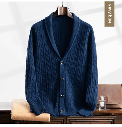 "Nodo Classico" – Knitted V-Neck Cardigan By Enzo Bellari®