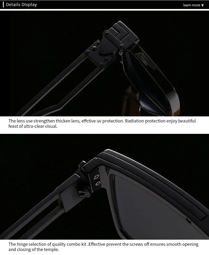 "Sole Dorato" – Square Gold Sunglasses By Enzo Bellari®