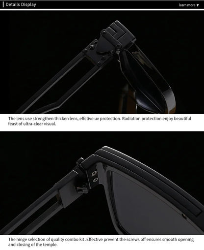 "Sole Dorato" – Square Gold Sunglasses By Enzo Bellari®