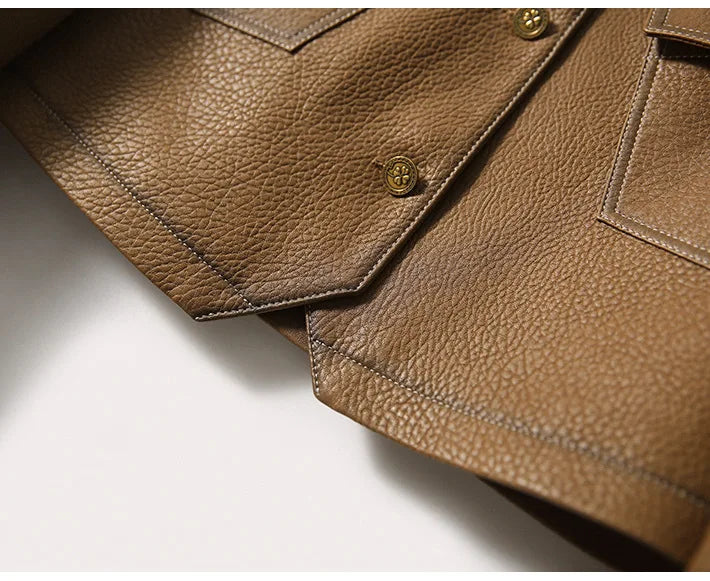 "Autunno Lucido" – Faux Leather Jacket By Enzo Bellari®