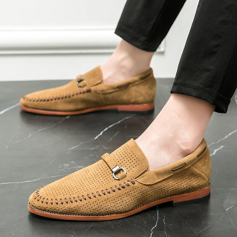 "Sole di Capri" – Perforated Leather Casual Shoes By Enzo Bellari®