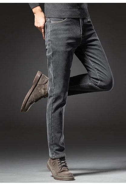 "Linea Invernale" – Fleece Straight Jeans By Enzo Bellari®