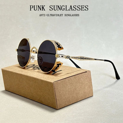 "Occhio Vapore" – Steampunk Round Sunglasses By Enzo Bellari®
