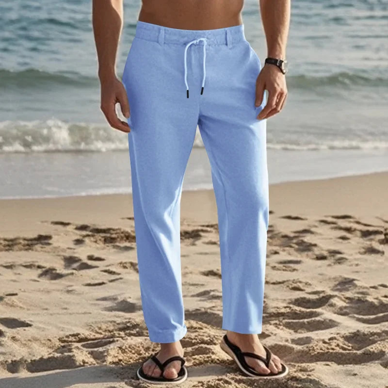 "Oro di Mare" – Cotton Linen Trousers By Enzo Bellari®