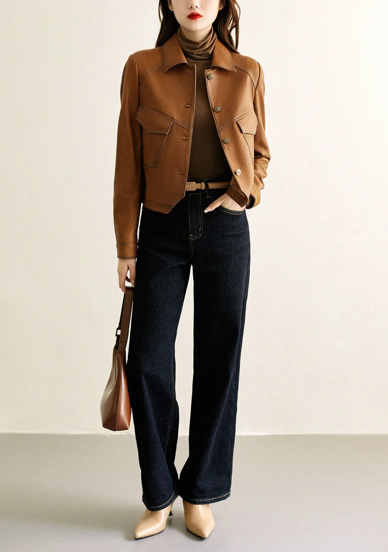 "Autunno Lucido" – Faux Leather Jacket By Enzo Bellari®