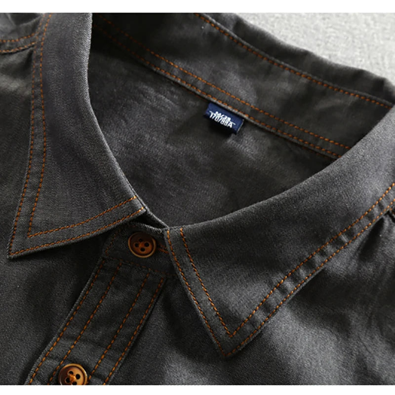 "Camicia Blu" – Denim Sleeve Shirt By Enzo Bellari®