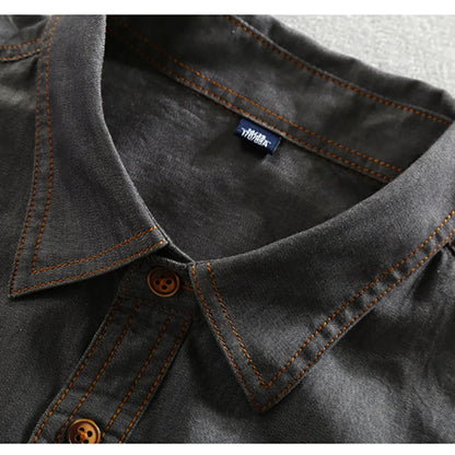 "Camicia Blu" – Denim Sleeve Shirt By Enzo Bellari®
