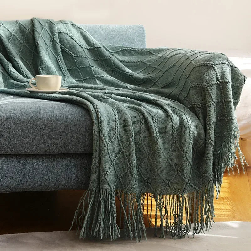 "Cielo Stellato" – Nordic Knit Sofa Blanket By Enzo Bellari®