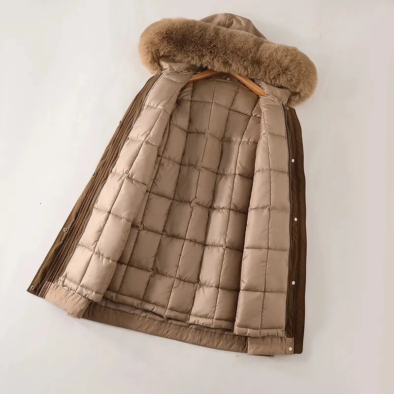 "Neve Elegante" – Fur Hooded Parka By Enzo Bellari®