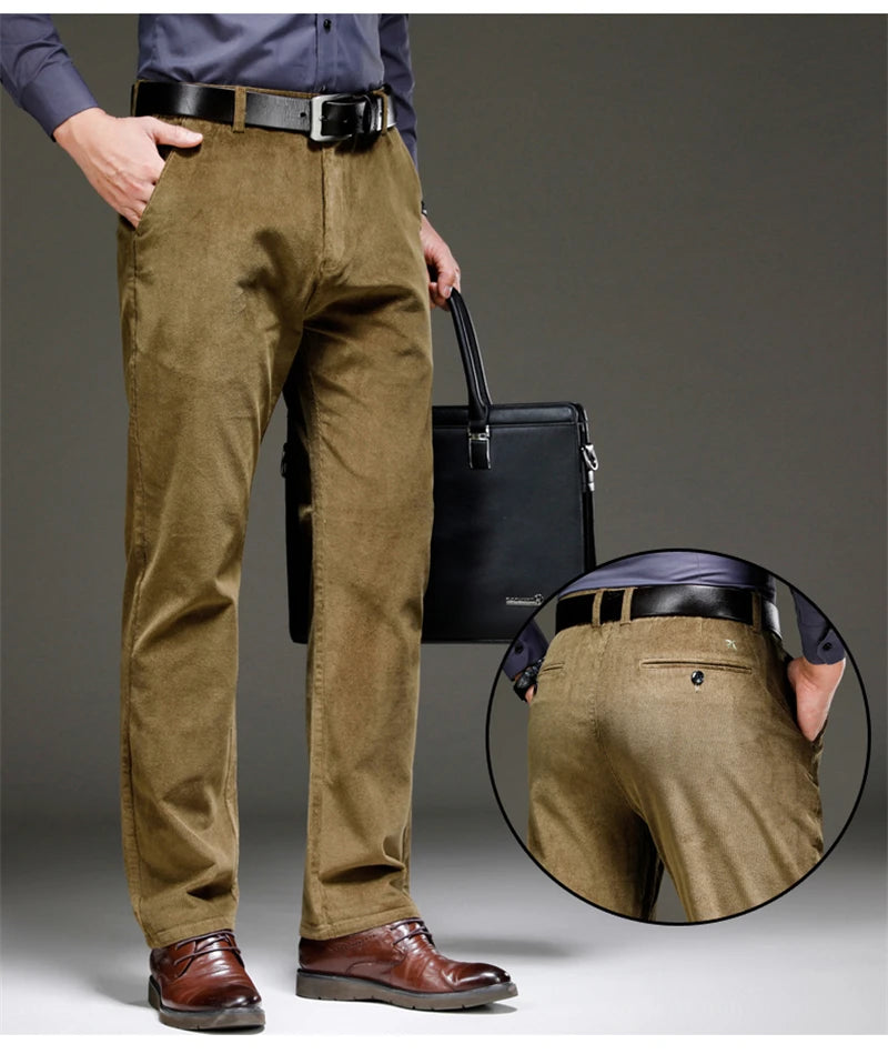 "Bello Sogno" – Corduroy Business Casual Pants By Enzo Bellari®