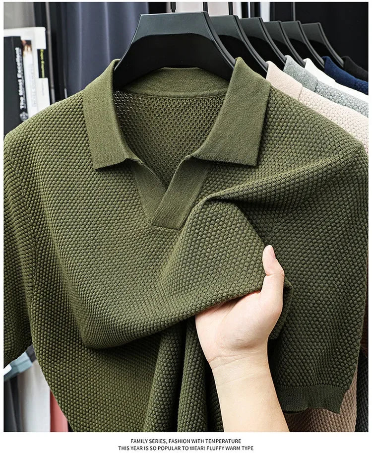 "Vera Luce" – Cotton Short Sleeve Polo Shirt By Enzo Bellari®