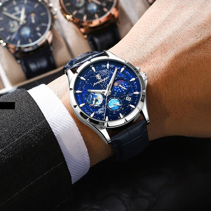 "L’Astro" – Men’s Starry Sky Quartz Watch By Enzo Bellari®