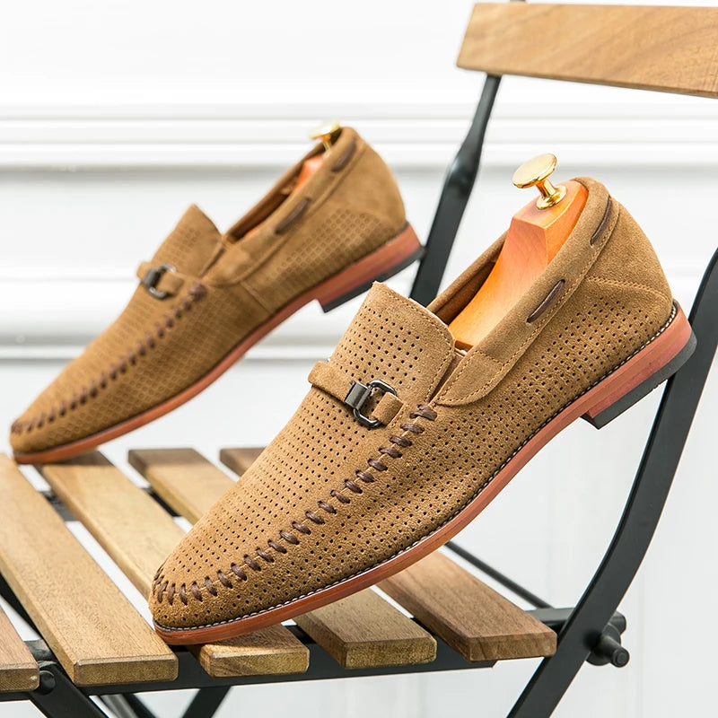 "Sole di Capri" – Perforated Leather Casual Shoes By Enzo Bellari®