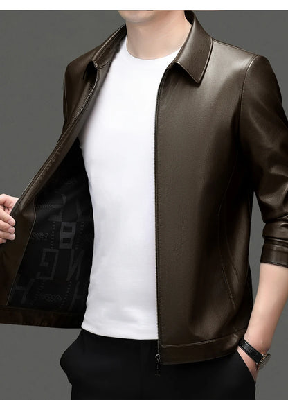 "Aria di Marzo" – Leather Polo Jacket By Enzo Bellari®