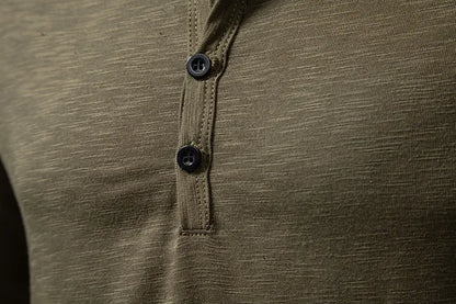 "Collo Naturale" – Cotton Henley Shirt By Enzo Bellari®