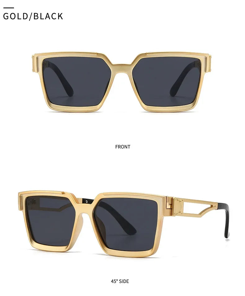 "Sole Dorato" – Square Gold Sunglasses By Enzo Bellari®