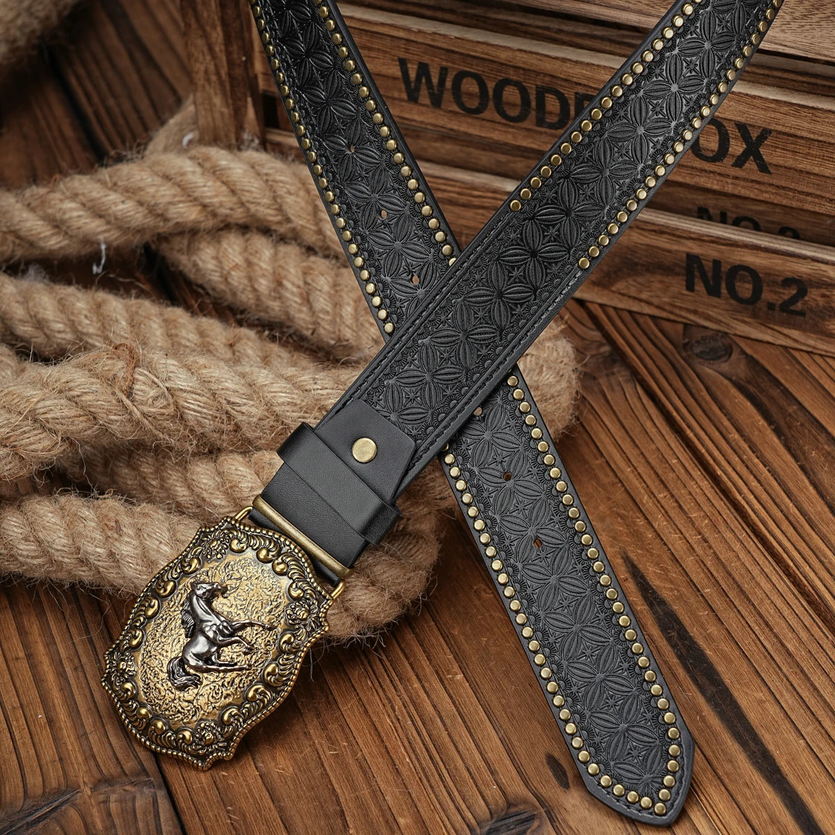 "Aria Serenata" – Western Cowboy PU Leather Belt By Enzo Bellari®