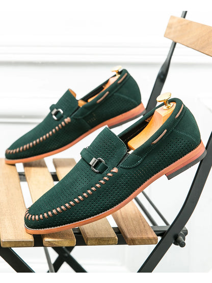 "Sole di Capri" – Perforated Leather Casual Shoes By Enzo Bellari®