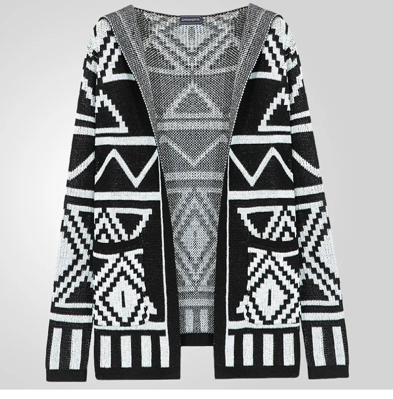 "Maglia Aperta" – Hooded Stitch Cardigan By Enzo Bellari®