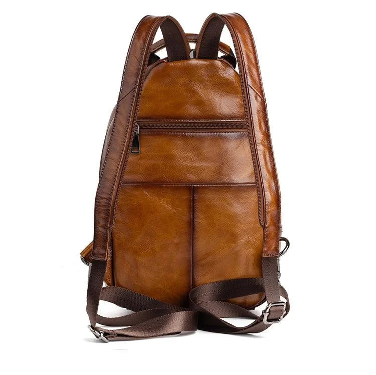 "Strada Vecchia" – Leather Retro Backpack By Enzo Bellari®