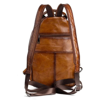 "Strada Vecchia" – Leather Retro Backpack By Enzo Bellari®