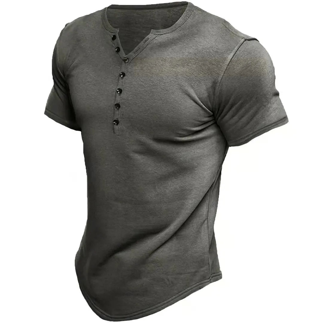 "Il Fresco" – Cotton-Linen Henley Shirt By Enzo Bellari®