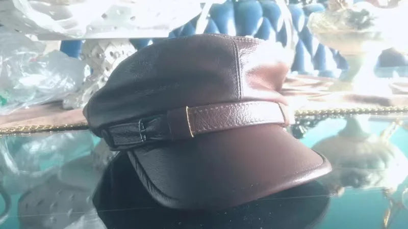 "Berretto Urbano" – Leather Beret Hat By Enzo Bellari®