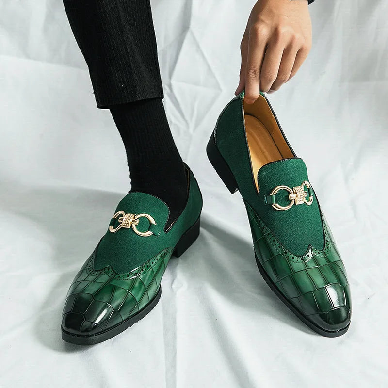 "Passo Verde" – Green Leather Loafers By Enzo Bellari®