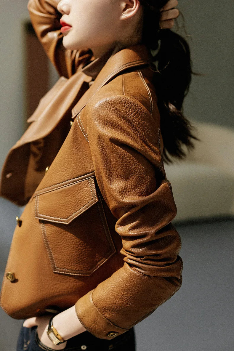 "Autunno Lucido" – Faux Leather Jacket By Enzo Bellari®