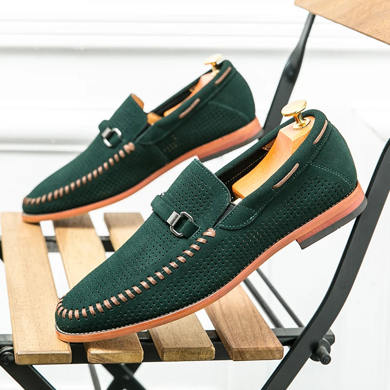 "Sole di Capri" – Perforated Leather Casual Shoes By Enzo Bellari®