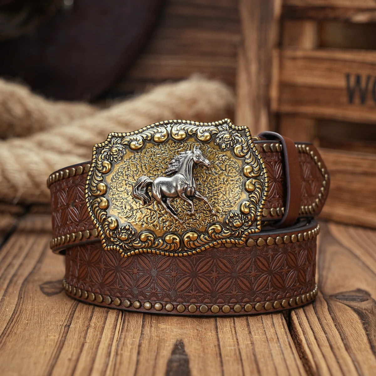 "Aria Serenata" – Western Cowboy PU Leather Belt By Enzo Bellari®