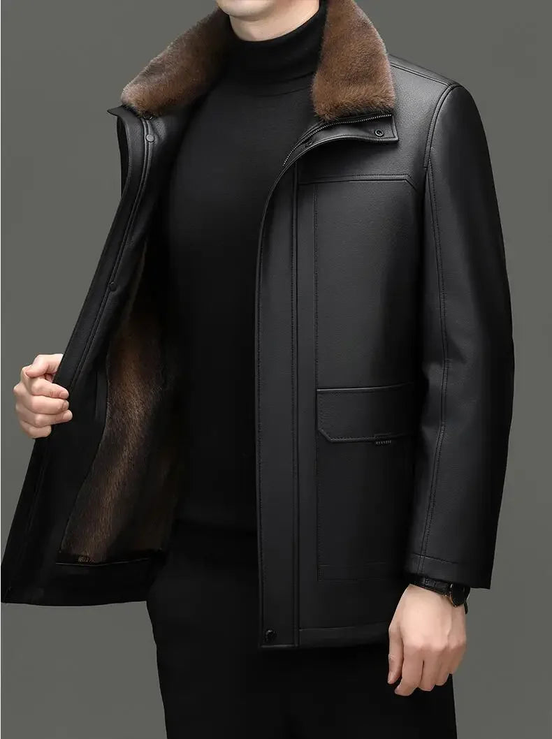 "Pelle Reale" – Sheepskin Mink Coat By Enzo Bellari®