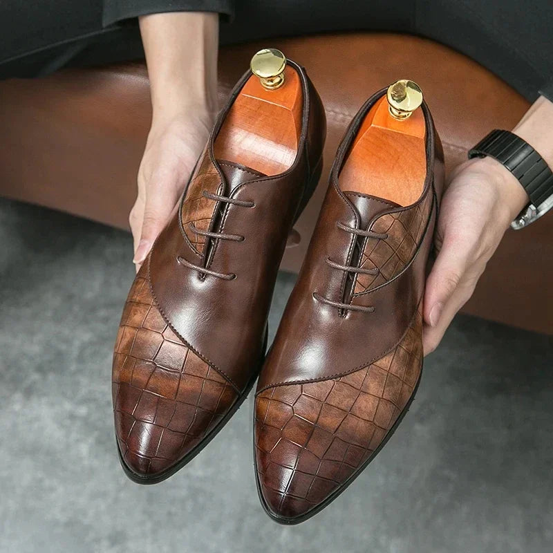 "Eleganza Nobile" – Leather Derby Shoes By Enzo Bellari®
