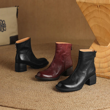 "Tacchi Corti" – Leather Ankle Boots By Enzo Bellari®
