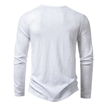 "Collo Naturale" – Cotton Henley Shirt By Enzo Bellari®