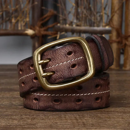 "Cintura Viva" – Cowskin Leather Belt By Enzo Bellari®