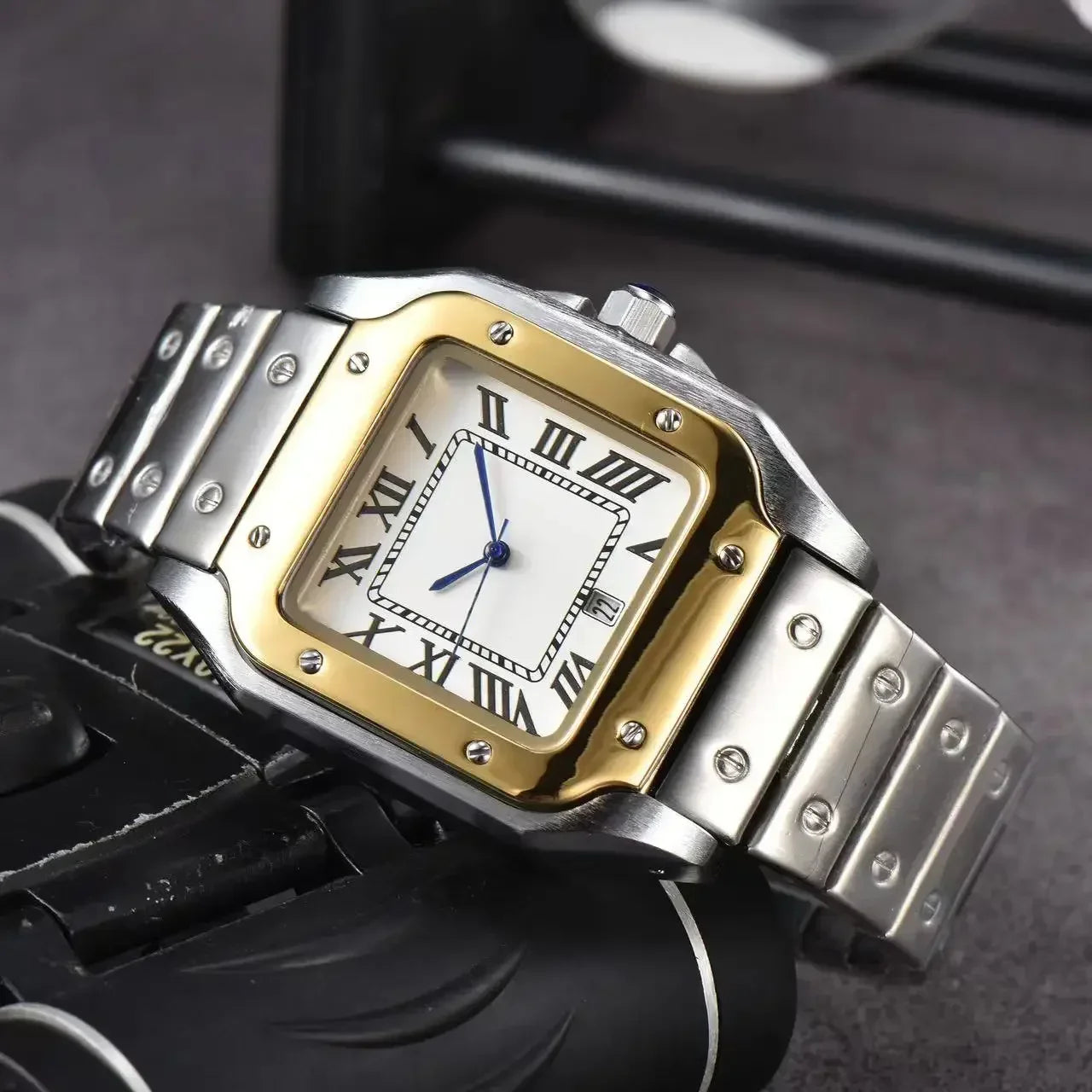 "Oro di Mare" – Stainless Steel Square Watch By Enzo Bellari®