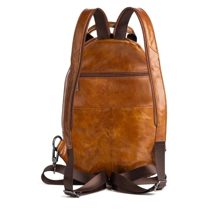 "Strada Vecchia" – Leather Retro Backpack By Enzo Bellari®