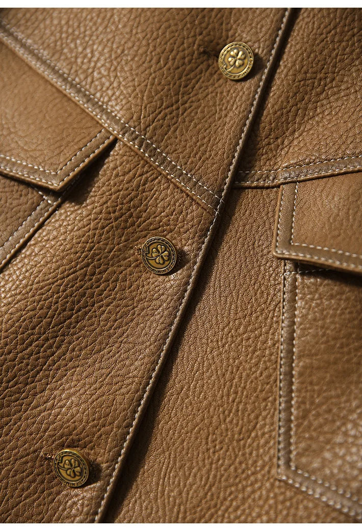 "Autunno Lucido" – Faux Leather Jacket By Enzo Bellari®
