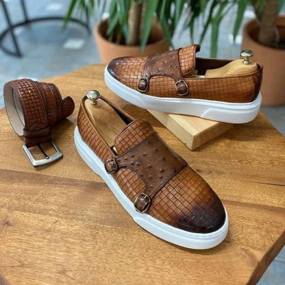 "Cielo Stellato" – Casual Double Buckle Sneakers By Enzo Bellari®
