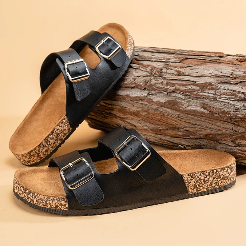 "Luna Dorata" – Unisex Cork Slippers By Enzo Bellari®