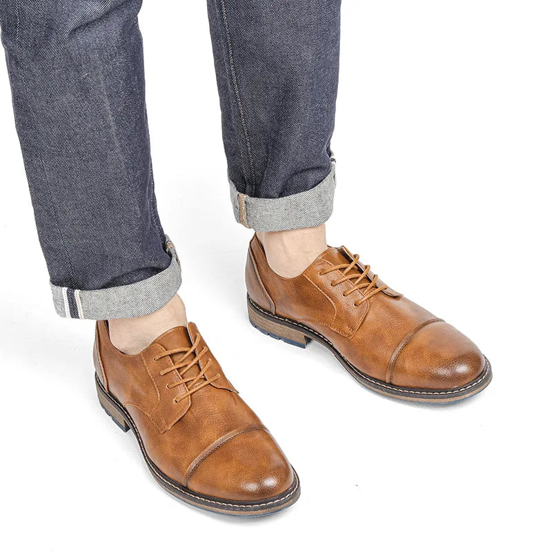 "Epoca Dorata" – Brogue Leather Oxfords By Enzo Bellari®