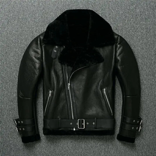"Il Biker" – Shearling Leather Jacket By Enzo Bellari®